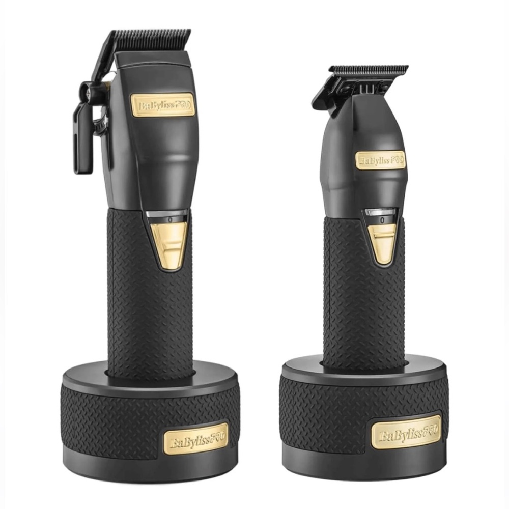 BaBylissPRO LimitedFX Boost+ Black and Gold Clipper and Trimmer Combo Set